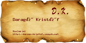 Daragó Kristóf névjegykártya